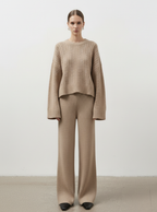 OATMEAL KNIT SWEATER