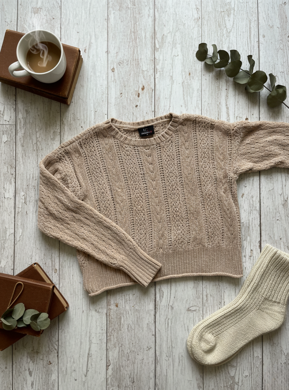 OATMEAL KNIT SWEATER