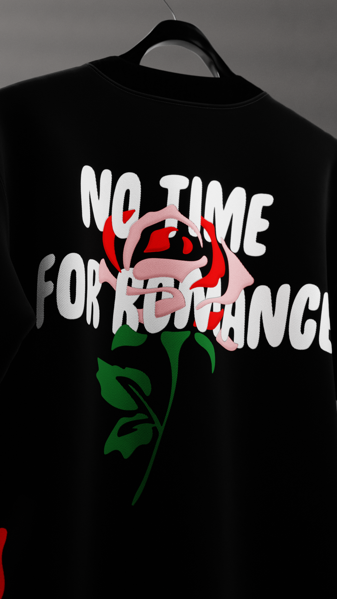 NO TIME FOR ROMANCE OVERSIZED TEE